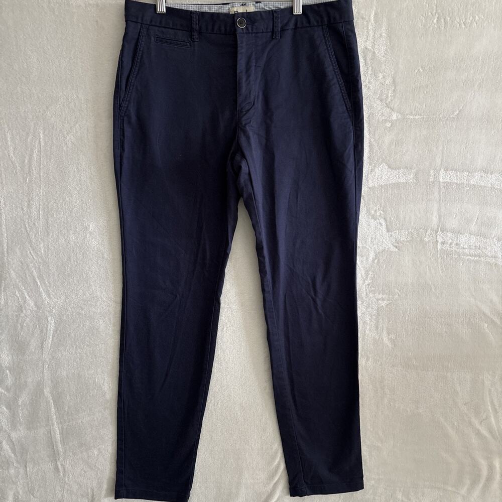 Perk Slim Fit Stretch Chino Pants Blue Mens Size 33x32